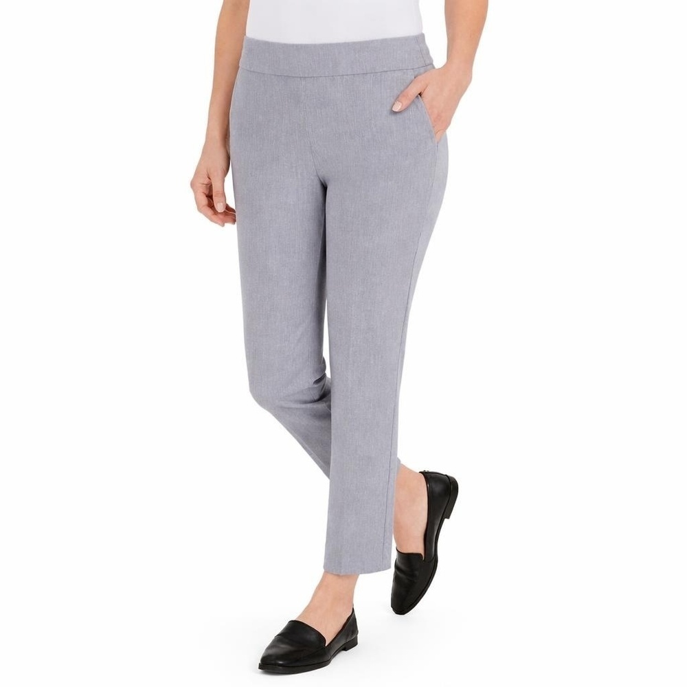 Hilary Radley Women's M Slim Leg Pants Heather Gray H0683